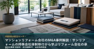 リノベーション会社のM&A事例イメージ