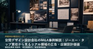 空間デザイン会社のM&A事例イメージ